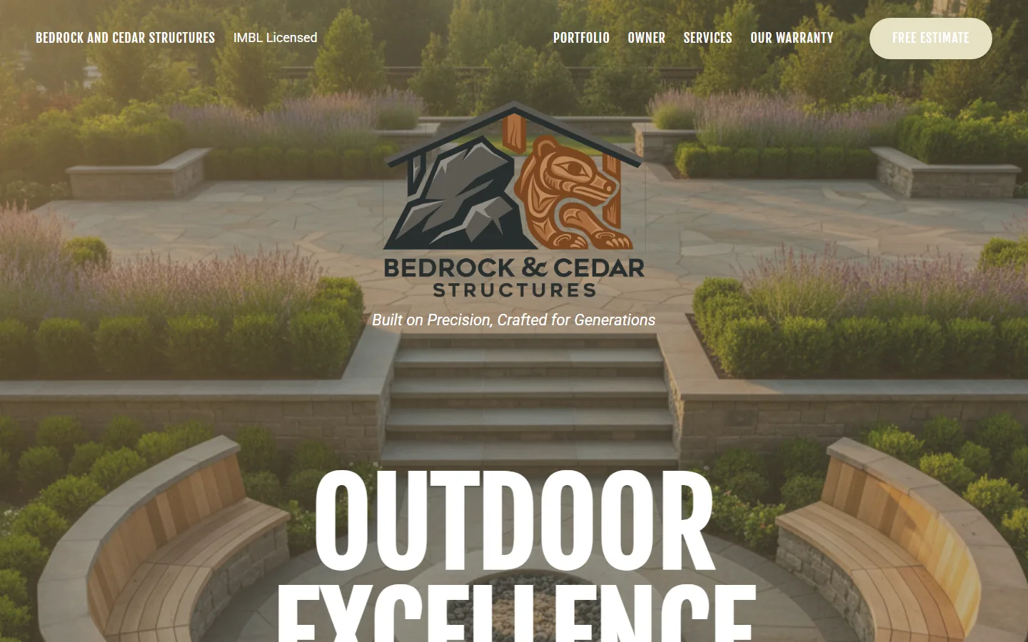 Bedrock and Cedar's old WordPress home page