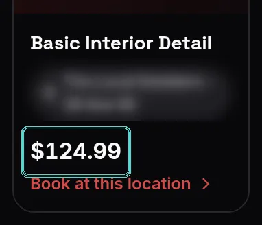 Price at booking: $124.99